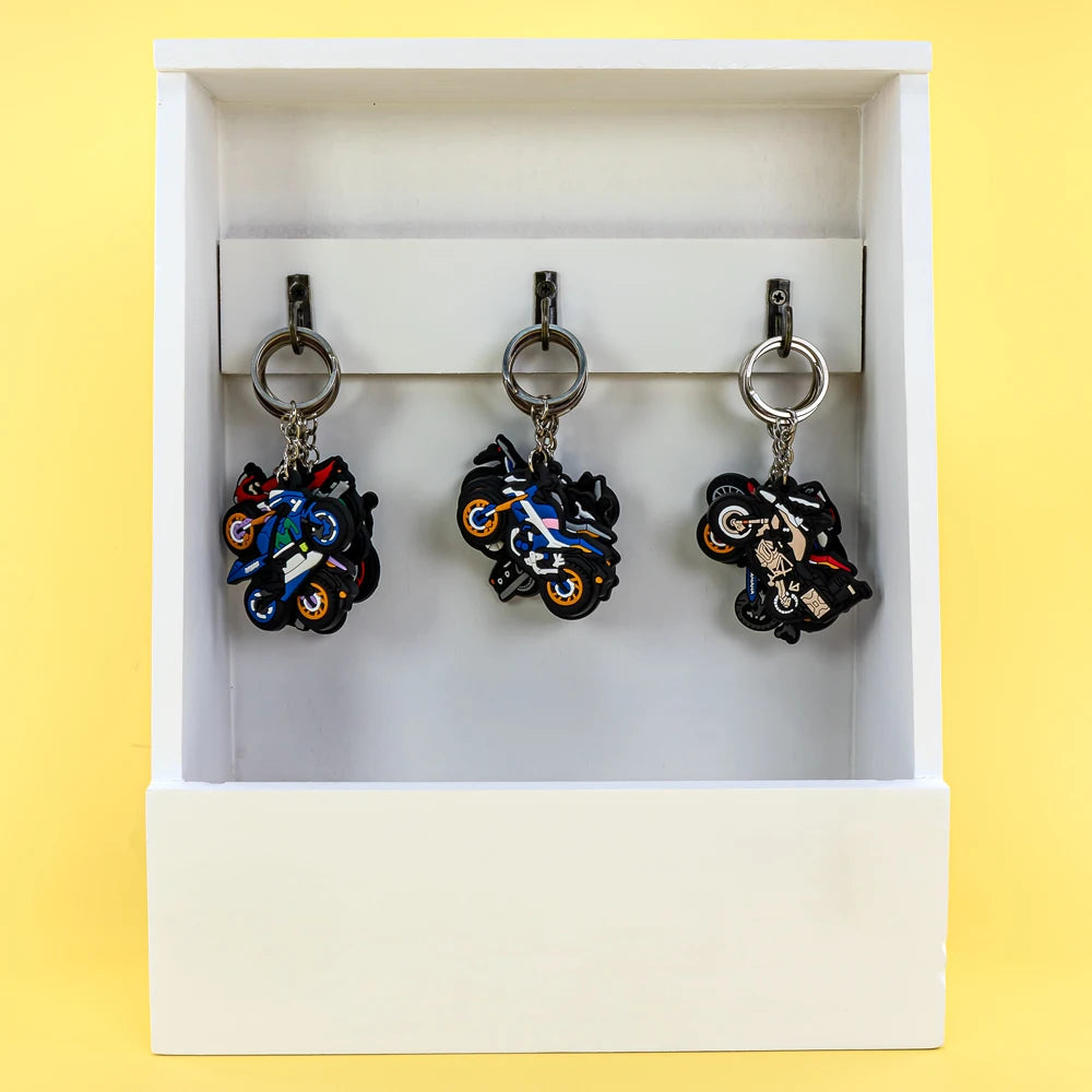 Schlüsselanhänger mit Motorrad-Motiv